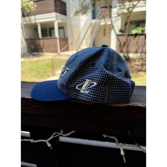 Dallas Cowboys Vintage Logo Athletic Pro Line NFL Strapback Hat Blue Plaid Wool - Picture 2 of 7